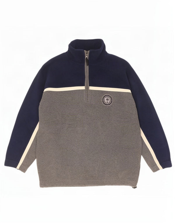 Campagnolo Pull Polaire Col Zippé Homme Gris Moyen Colorblock Polyester