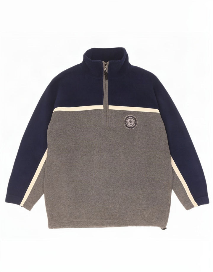 Campagnolo Mens Zip Neck Fleece Jumper Medium Grey Colourblock Polyester