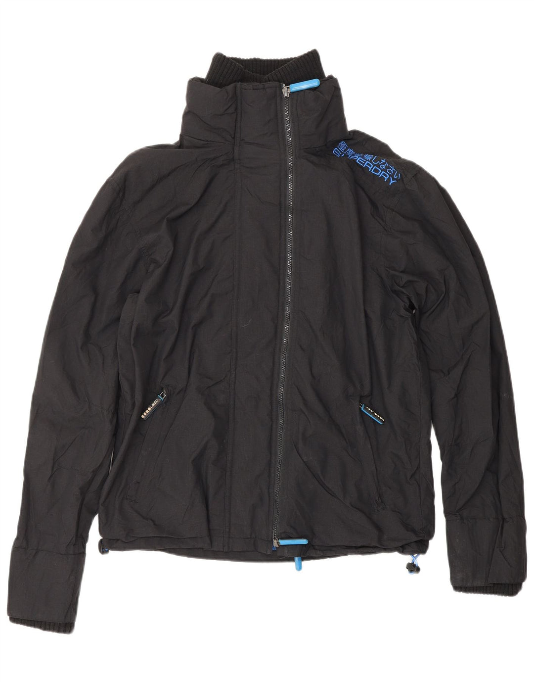 SUPERDRY Veste coupe-vent The Windcheater pour femme UK 14 Medium Noir