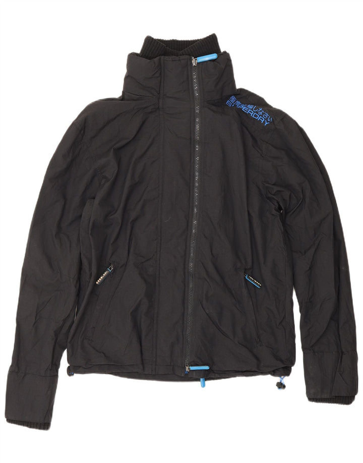 SUPERDRY Veste coupe-vent The Windcheater pour femme UK 14 Medium Noir