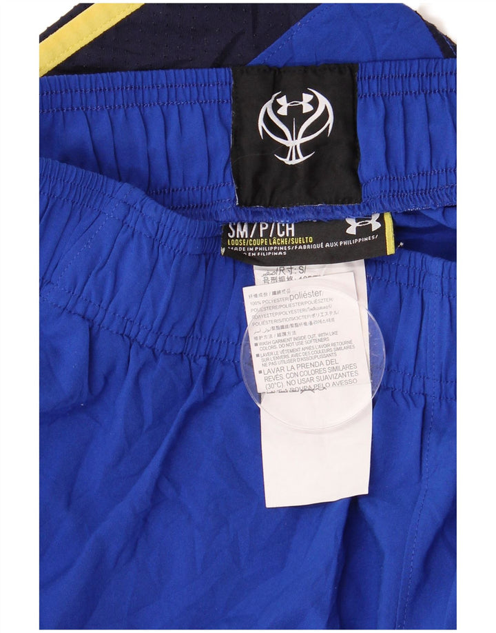 Under Armour Herren-Sportshorts, klein, blaues Farbblock-Polyester