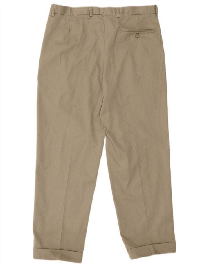 Marks & Spencer Mens Pegged Chino Trousers W34 L29 Grey Polyester