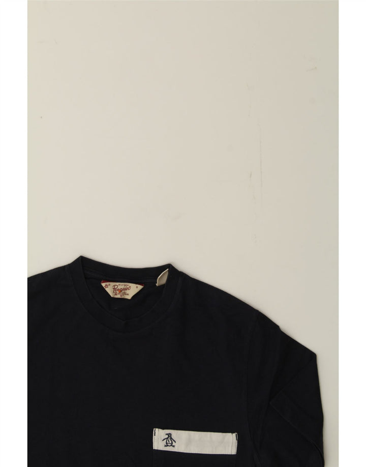 PENGUIN Mens T-Shirt Top Small Navy Blue Cotton Vintage Penguin and Second-Hand Penguin from Messina Hembry 