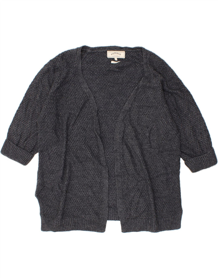 FAT FACE Womens Open Cardigan Sweater UK 12 Medium Navy Blue Viscose Vintage Fat Face and Second-Hand Fat Face from Messina Hembry 