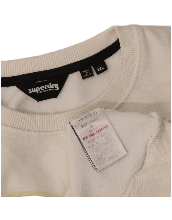 Superdry grafisk sweatshirt til mænd 2XL hvid bomuld