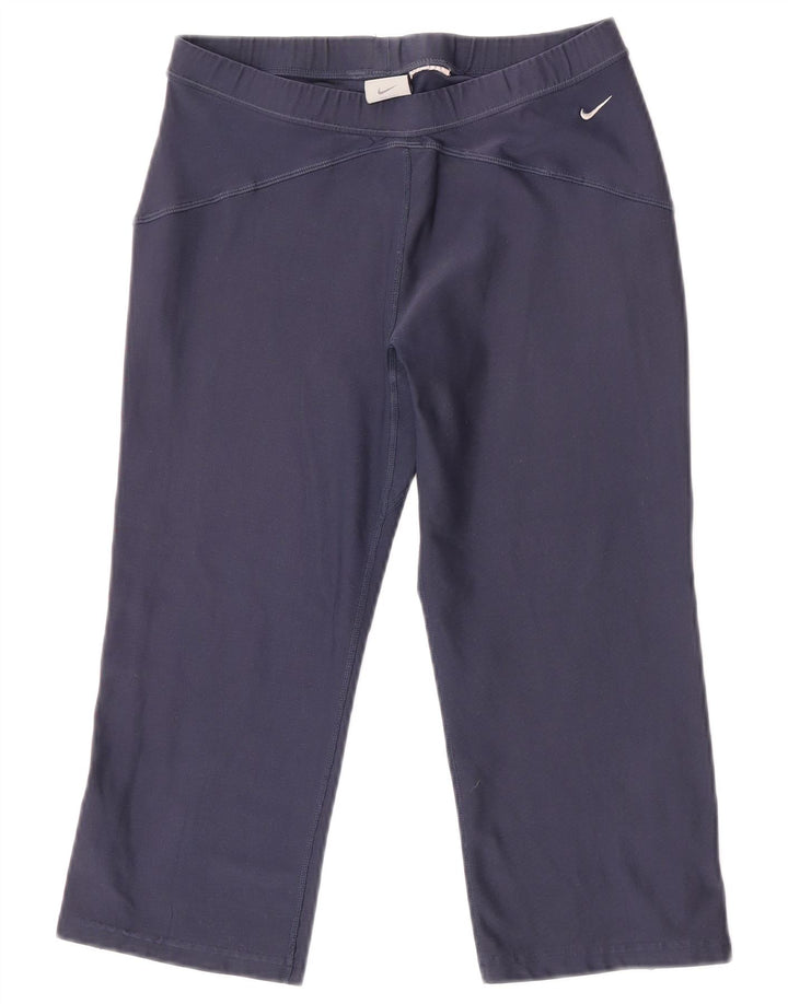Nike Womens Capri Leggings UK 10/12 Medium  Navy Blue