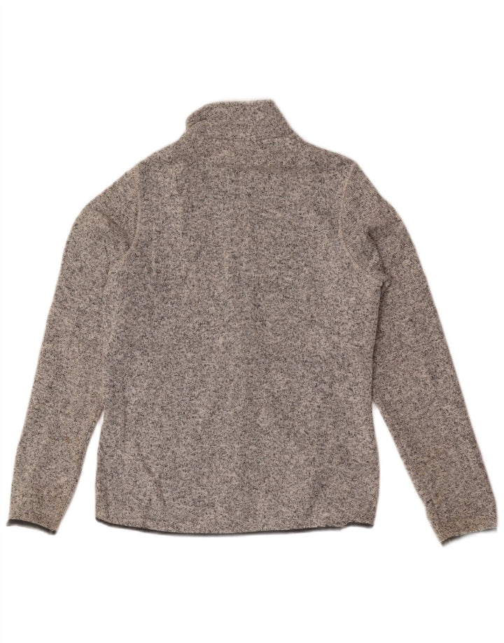 Eddie Bauer træningsdragt topjakke til kvinder UK 14 Medium Grey Flecked Polyester