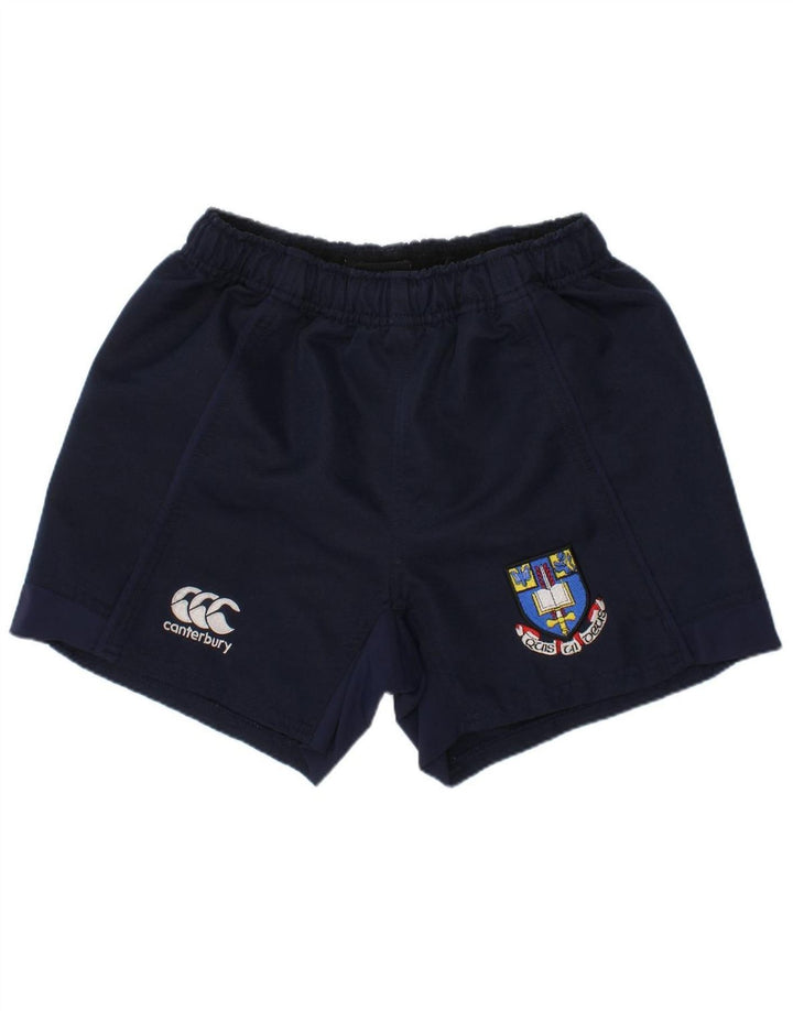 CANTERBURY Boys Sport Shorts 11-12 Years  Navy Blue Polyester