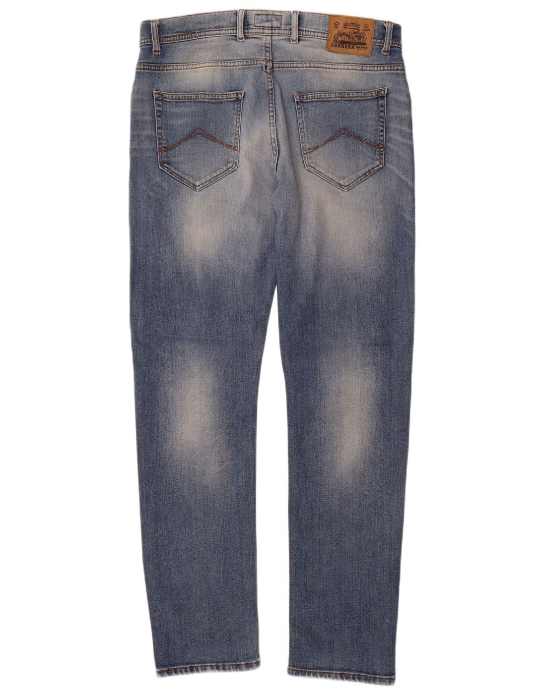 Carrera Mens Distressed Slim Jeans W34 L33 Blue Cotton