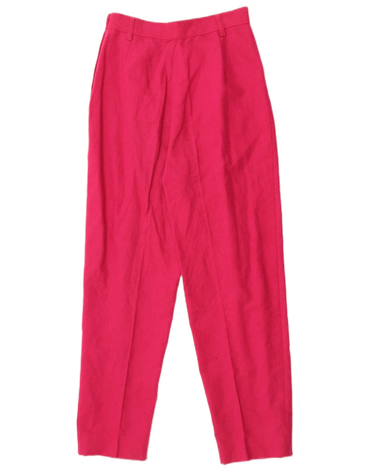 POP 84 Womens 3 Button 2 Piece Suit Small W24 L26 Pink Linen