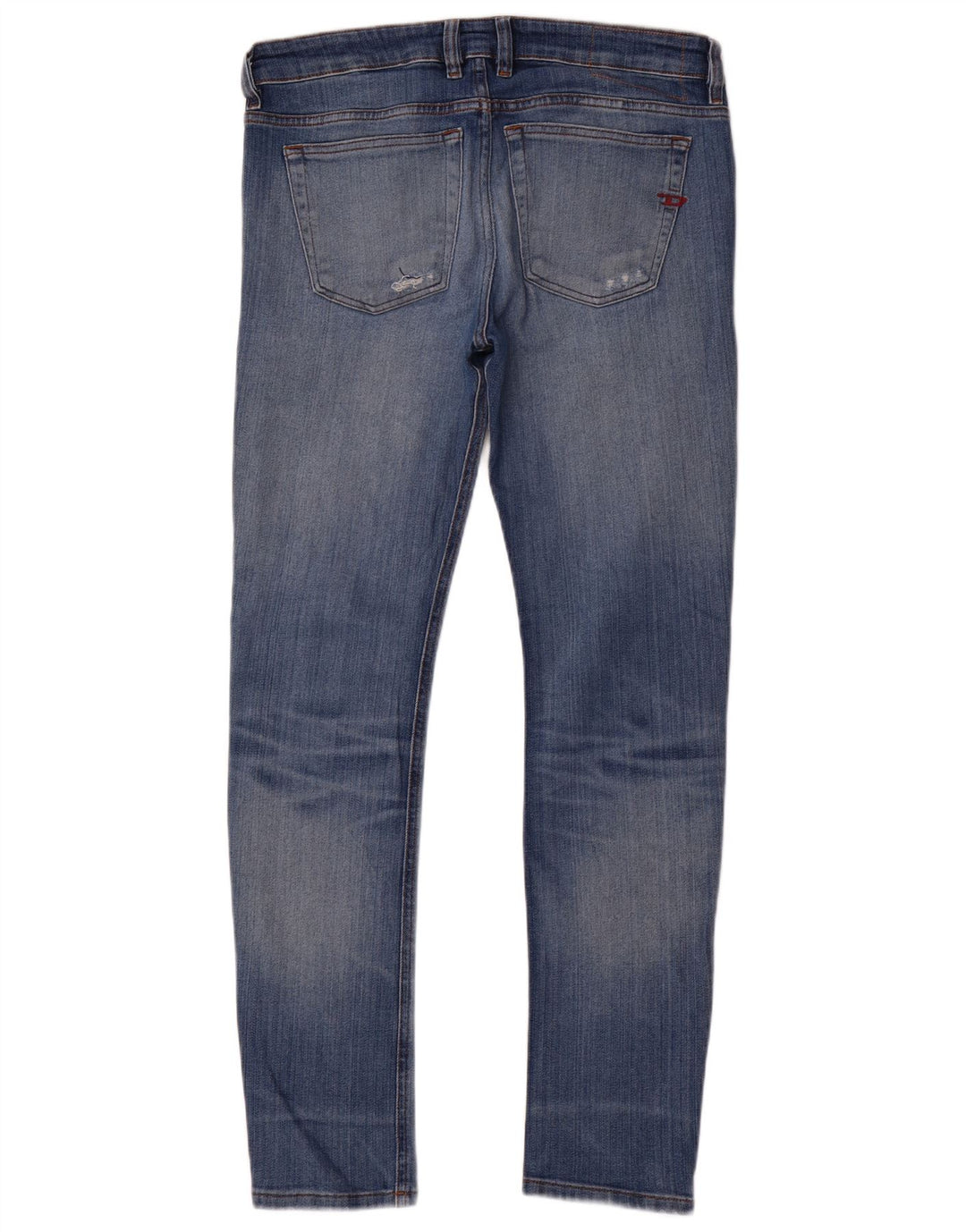 Diesel Mens Distressed Slim Jeans W32 L32 Blue Cotton
