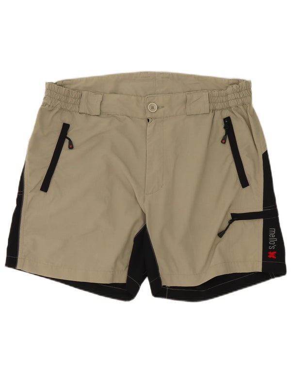 Mello's Herre Cargo Shorts W32 Medium Beige Colourblock Polyamid