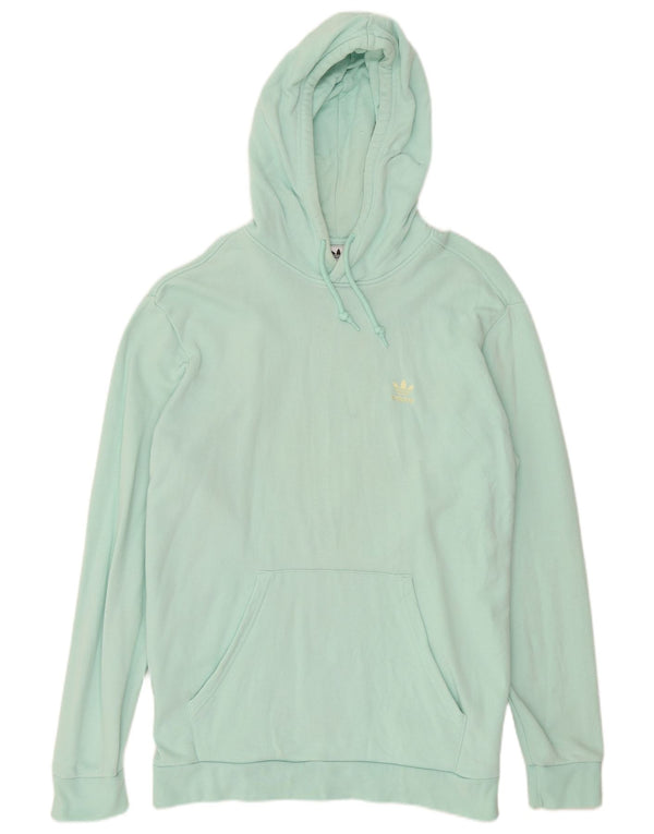 Adidas Mens Hoodie Jumper XL Turquoise Cotton