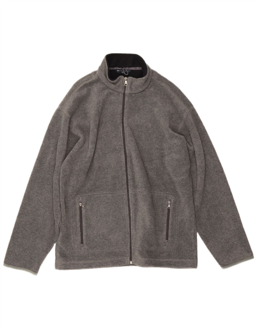 Marks & Spencer Mens Blue Harbour Fleece Jacket UK 38 Medium Grey Polyester