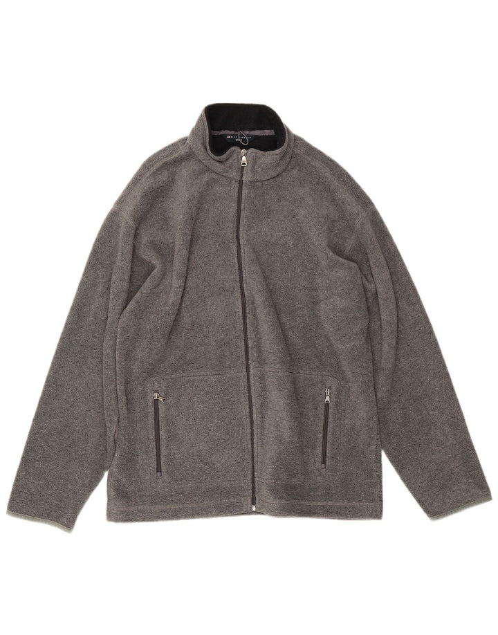 Marks & Spencer Mens Blue Harbour Fleece Jacket UK 38 Medium Grey Polyester