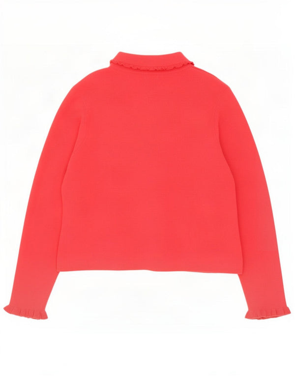 Pulover cardigan pentru femei Laura Ashley UK 16 mare bumbac roșu