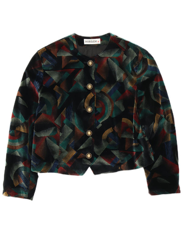 Hirsch Chaqueta Bolero de 5 Botones para Mujer UK 40 Mediana Multicolor Geométrica