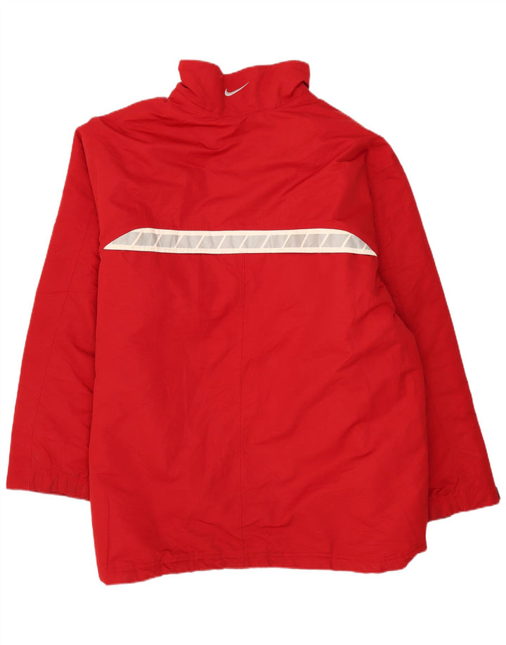 Nike Mens Windbreaker Jacket UK 44 2XL Red Colourblock Polyester