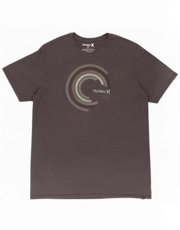 Ανδρικό γραφικό T-Shirt Hurley Top 2XL Γκρι βαμβακερό