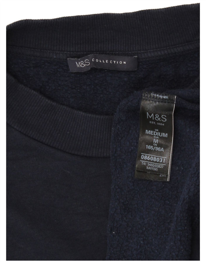 Marks & Spencer Womens Oversized Sweatshirt Jumper UK 14 Medium Navy Blue