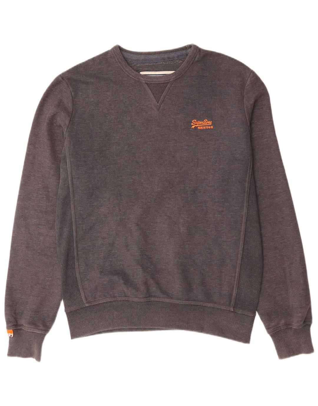Superdry Mens Sweatshirt Jumper Large Grey Cotton