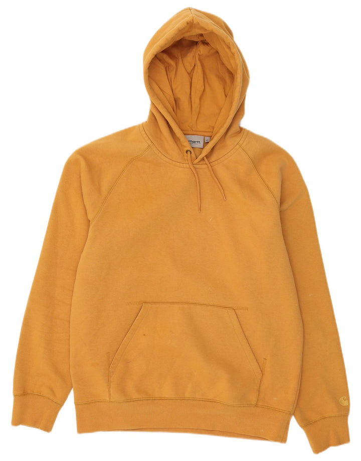 Carhartt Mens Hoodie Jumper Medium Yellow Cotton