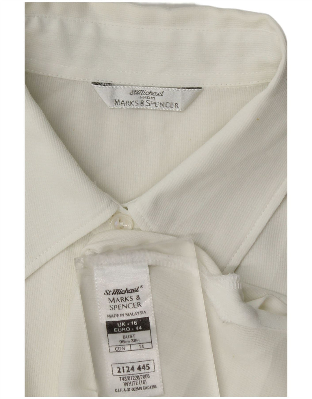 Camicetta senza maniche da donna Marks & Spencer UK 16 Large Poliestere bianco