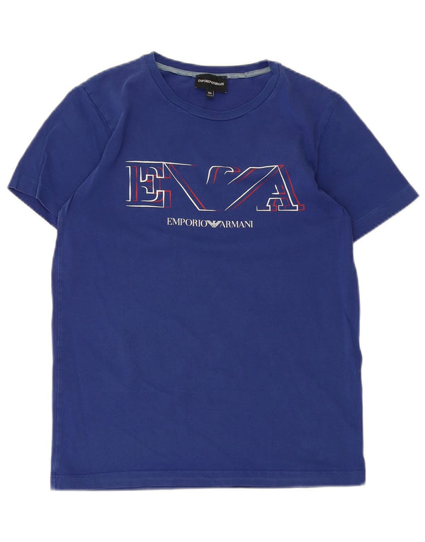 Emporio Armani Camiseta gráfica para niño 15-16 años Azul