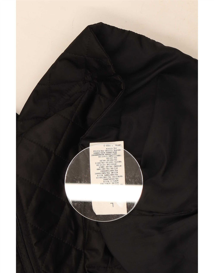 Benetton Damen Steppweste UK 16 Large Schwarz Polyamid