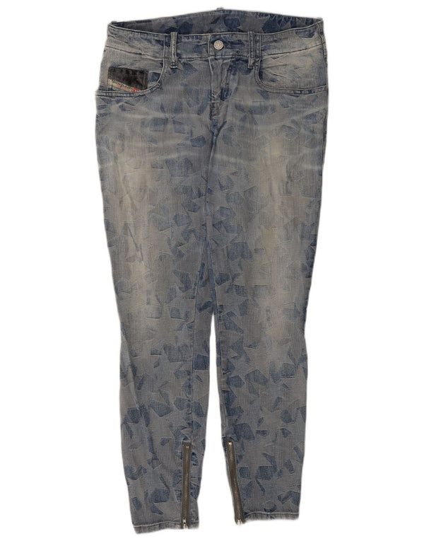 Jeans skinny da donna Diesel W30 L27 cotone geometrico blu