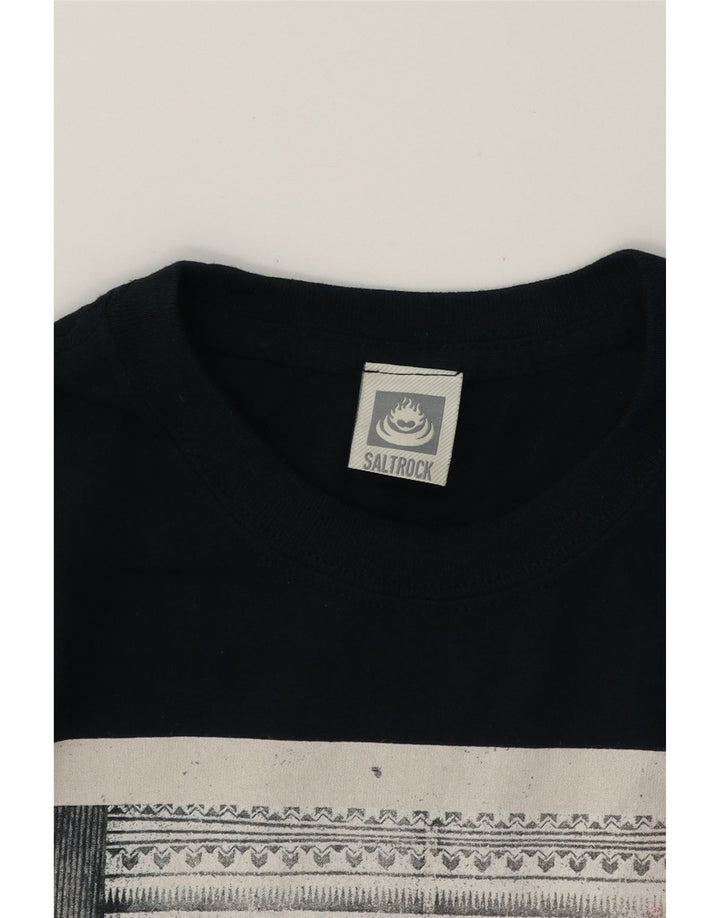 SALTROCK Mens Graphic T-Shirt Top Medium Navy Blue Cotton Vintage Saltrock and Second-Hand Saltrock from Messina Hembry 