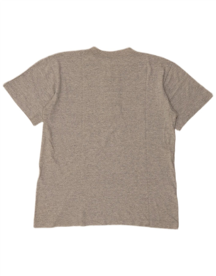 Champion Mens T-Shirt Top Medium Grey Cotton
