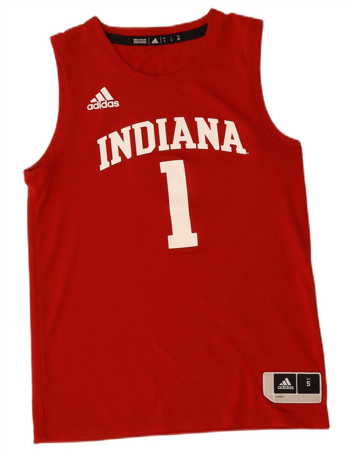 ADIDAS Herre Indiana Grafisk Vest Top Lille Rød Polyester