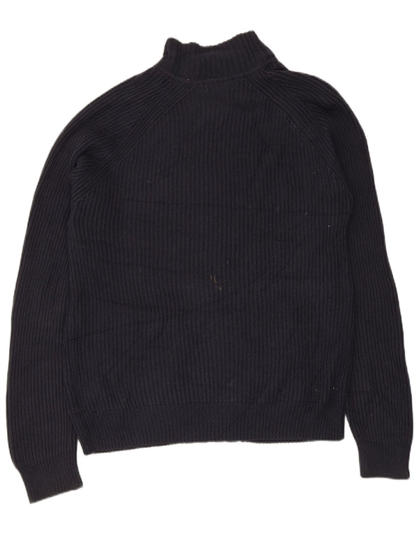 Maglione cardigan con zip intera da uomo Calvin Klein in cotone blu navy medio