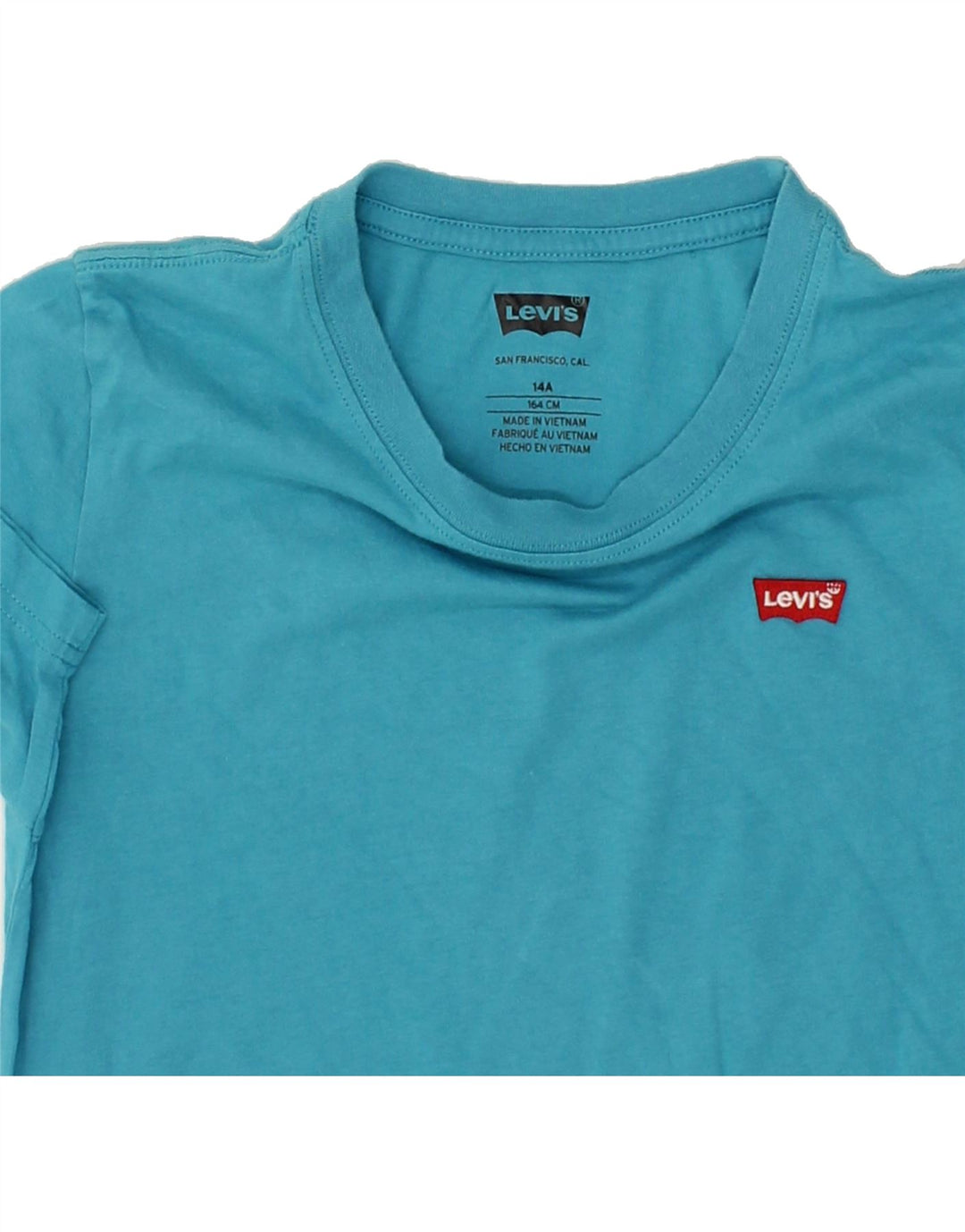 LEVI'S Boys T-Shirt Top 13-14 Years Blue Cotton Vintage Levi's and Second-Hand Levi's from Messina Hembry 