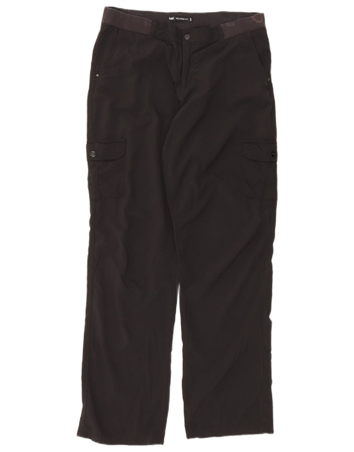 Pantaloni cargo Lee da donna dalla vestibilità rilassata US 8 Medium W32 L32 Poliestere nero
