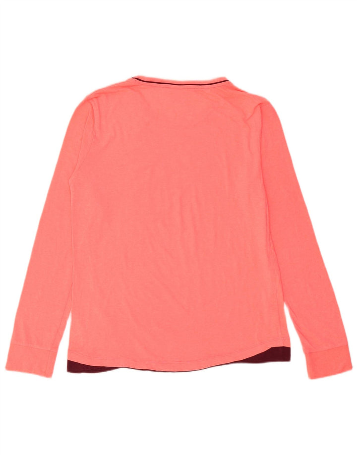 Lotto Womens Top Long Sleeve UK 14 Medium Pink Polyester