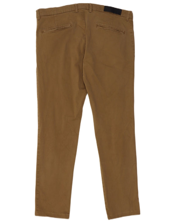 Zara Mens Slim Chino Trousers EU 44 Large W34 L29 Beige