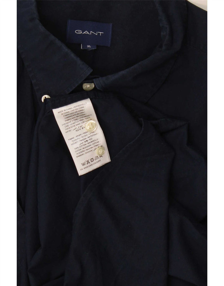 Gant Camicia Regular da Uomo XL in Cotone Blu Navy