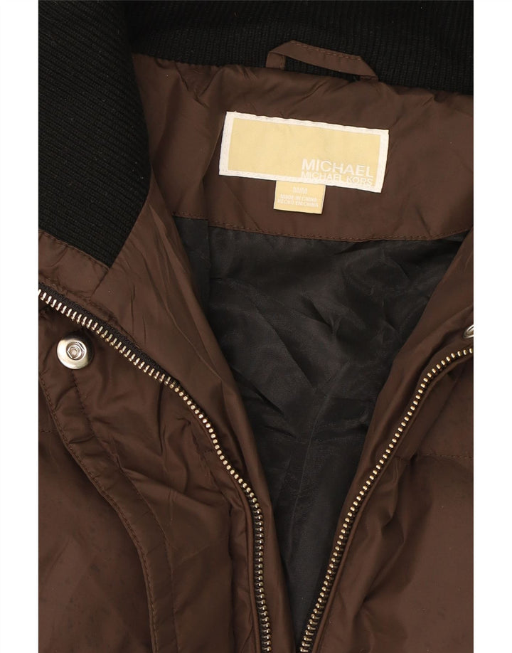 MICHAEL KORS Womens Padded Jacket UK 14 Medium Brown Nylon Vintage Michael Kors and Second-Hand Michael Kors from Messina Hembry 