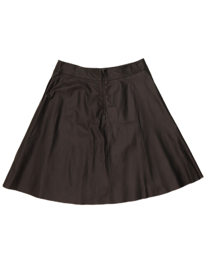 Definitions Womens Leather Skirt UK 14 Large W34 Black