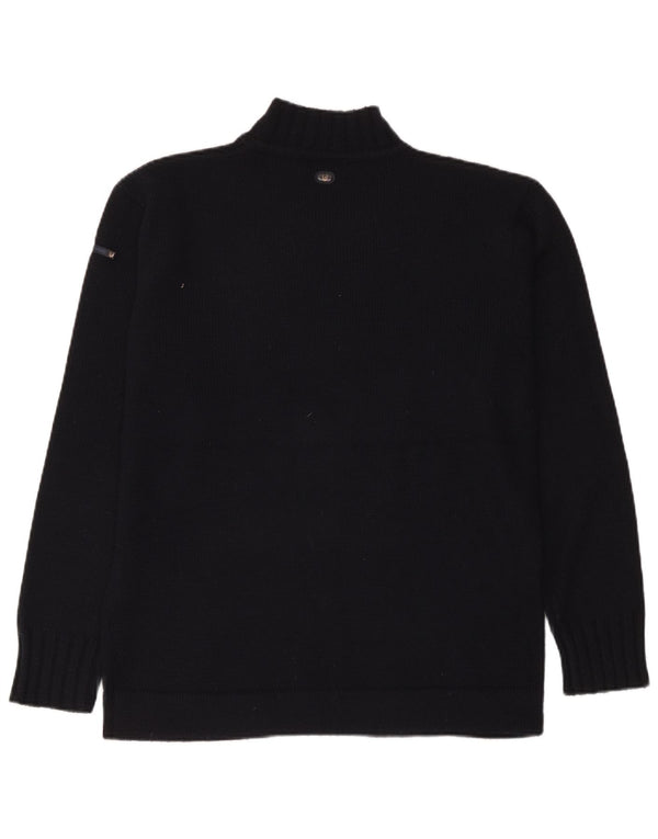 Duck And Cover Herre Grafisk Turtle Neck Jumper Sweater Medium Sort Akryl