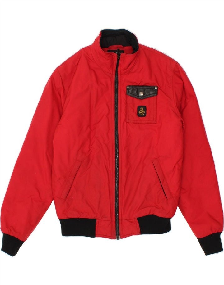 REFRIGIWEAR Boys Bomber Jacket 13-14 Years Red Nylon Vintage Refrigiwear and Second-Hand Refrigiwear from Messina Hembry 