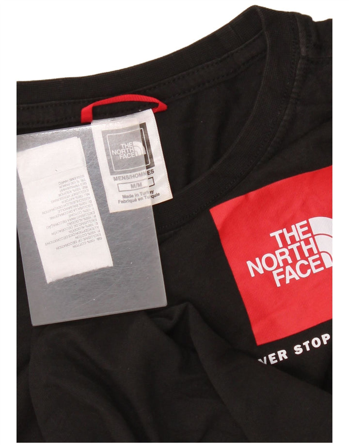 The North Face Mens T-Shirt Top Medium Black Cotton