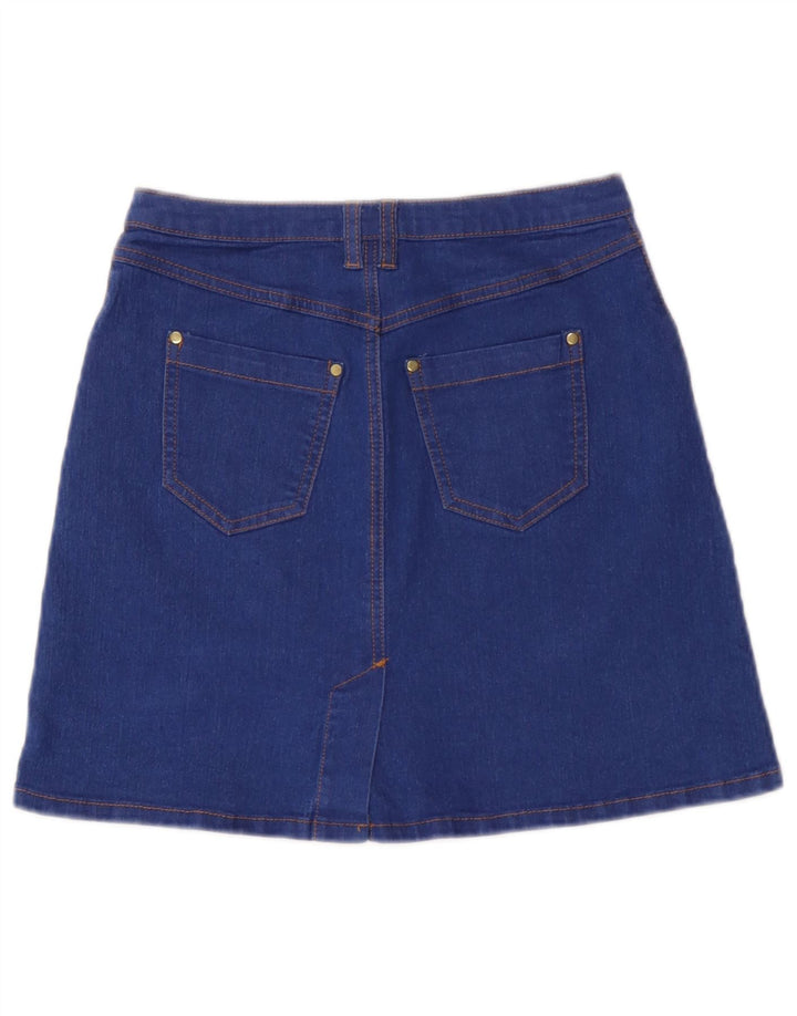 Topshop Womens Mini Denim Skirt UK 8 Small W26 Blue Polyester