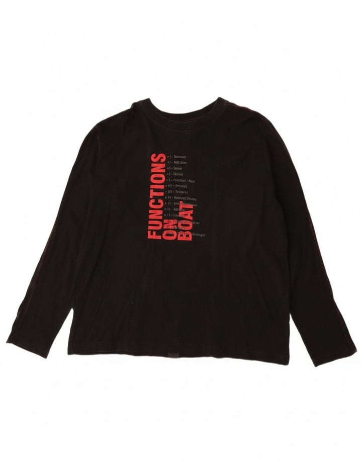 Murphy & Nye Mens Graphic Top Long Sleeve 2XL Black Cotton