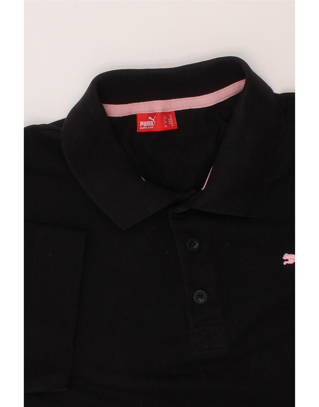 PUMA Womens Polo Shirt UK 14 Medium Black Cotton Vintage Puma and Second-Hand Puma from Messina Hembry 