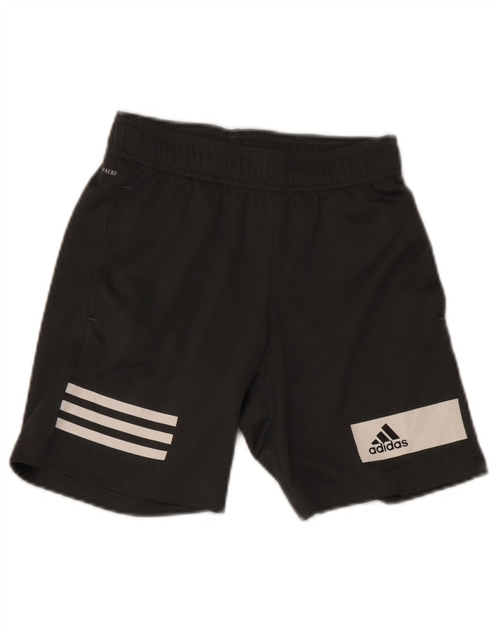 Pantaloncini sportivi Adidas Climacool da ragazzo 9-10 anni Poliestere color block grigio