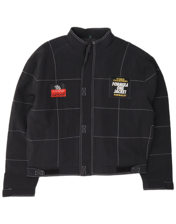 Giacca da corsa grafica da uomo Parmalat Formula Uno UK 42 XL blu navy a quadri