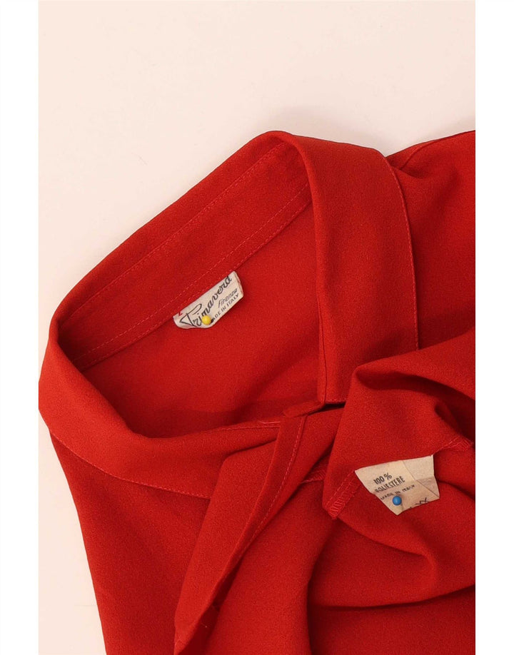 Primavera Firenze Chemisier surdimensionné pour femme US 4 Petit Rouge Polyester
